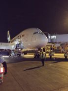 مطار المدينة يستقبل أول رحلة دولية لـ “أيرباص A-380”